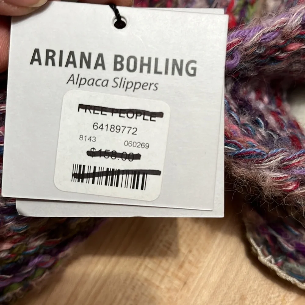 NWT Free People Ariana Bohling Alpaca Slippers size 10-11
